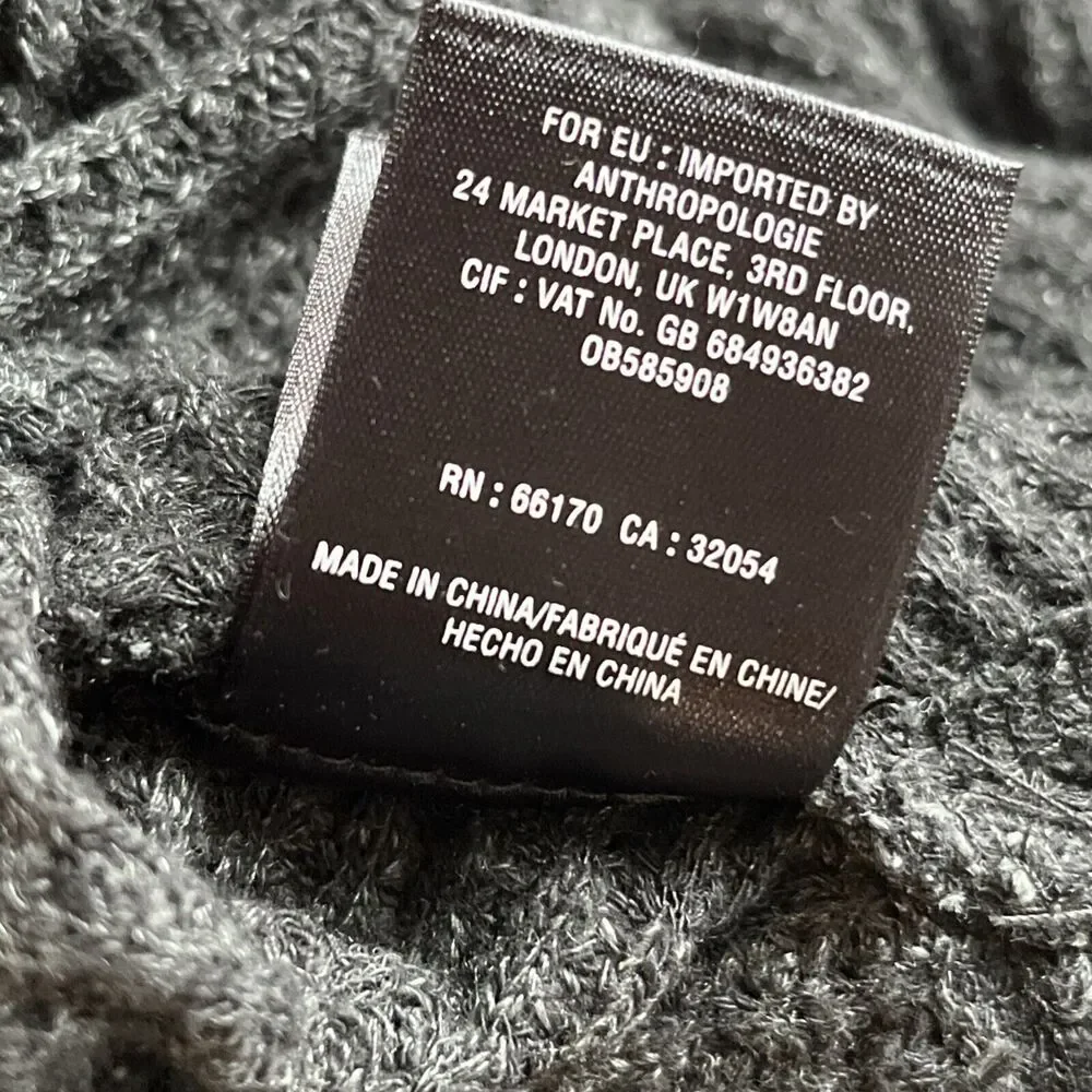 POST CARD Anthropologie Village Swing Gray Thermal Top Size M Long Sleeve Women - Picture 11 of 11